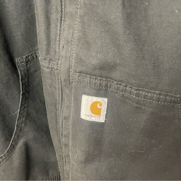 Women’s Carhartt Black Relaxed Fit Bomber Jacket, RUGGED FLEX®, Casual, 3X/26 - Picture 7 of 9